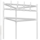 Ver imagem 4 de Organizador Guarda Roupas Cabideiro Sapateira 3 Prateleiras Armario Closet Rack Portatil Quarto Lava