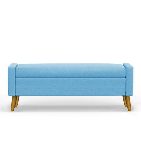 Recamier Bau Londres 1,60m Suede Azul Turquesa - Clique Decor