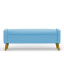 Ver imagem 1 de Recamier Bau Londres 1,60m Suede Azul Turquesa - Clique Decor