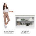 Ver imagem 3 de Balcão de Pia Cozinha 2 Portas (com Tampo) Branco Agata Madesa Branco