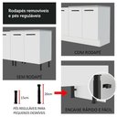 Ver imagem 2 de Balcão de Pia Cozinha 2 Portas (com Tampo) Branco Agata Madesa Branco