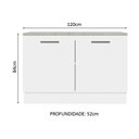 Ver imagem 7 de Balcão de Pia Cozinha 2 Portas (com Tampo) Branco Agata Madesa Branco