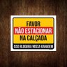 Placa Sinalização - Favor Não Estacionar Na Calçada 27X35 - 1