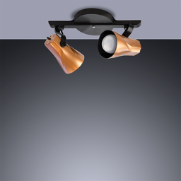 Luminária de Teto Spot Trilho Direcionável Octa 2 Lâmpadas Praia Litoral E27 Bivolt:cobre/110v/220v - 3