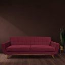 Ver imagem 2 de Sofá 03 Lugares 180cm Sala de Estar Miami Veludo Marsala - CasaePoltrona
