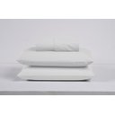 Ver imagem 1 de Kit Roupa de Cama Solteiro Percal 200 Fios 100% Algodão com Elástico e Fronha 2 Peças:branco