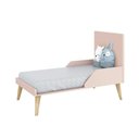 Ver imagem 2 de Jogo de Quarto Infantil Theo Cômoda 6 Gavetas e Berço Rosa Fosco com Pés Madeira Natural Reller M
