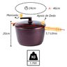 Pipoqueira Alumínio Cereja Pipoca Doce Salgada 5100ml 24cm - 3