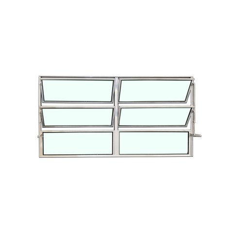 Vitro Basculante 2 Seções Branco 60x120 Linha Esmeralda Vidro Liso