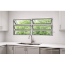 Ver imagem 6 de Vitro Basculante 2 Seções 60x120 Alumínio Branco Vidro Liso