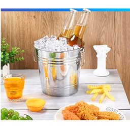 Balde Gelo Aço Inox Grande 20cm 5 Litros com Alças Frigopro - 6