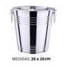 Balde Gelo Aço Inox Grande 20cm 5 Litros com Alças Frigopro - 5