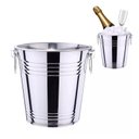 Ver imagem 3 de Balde Gelo Aço Inox Grande 20cm 5 Litros com Alças Frigopro