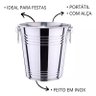 Balde Gelo Aço Inox Grande 20cm 5 Litros com Alças Frigopro - 4