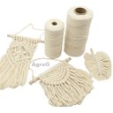 Ver mais imagens de Corda Cordão Fio 5mm Cru Algodão 50m Macramê Artesanato aliança macramê, tapetes, suportes de planta