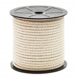 Corda Cordão Fio 5mm Cru Algodão 50m Macramê Artesanato aliança macramê, tapetes, suportes de planta - 5