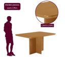Ver imagem 7 de Conjunto Sala de Jantar Mesa Moscou Tampo 120cm Canto Copo de MDF e 4 Cadeiras Cleo Yescasa Marrom/Creme/Marromle