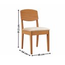 Ver imagem 4 de Conjunto Sala de Jantar Mesa Moscou Tampo 120cm Canto Copo de MDF e 4 Cadeiras Cleo Yescasa