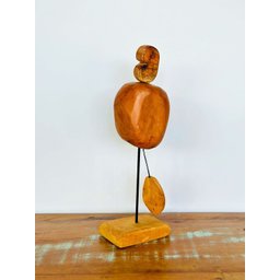 Escultura Caju em Madeira - Decoração Artesanal de Sergipe - 3