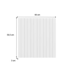 Painel Ripado Bella Branco MDF 60cm Carraro - 2