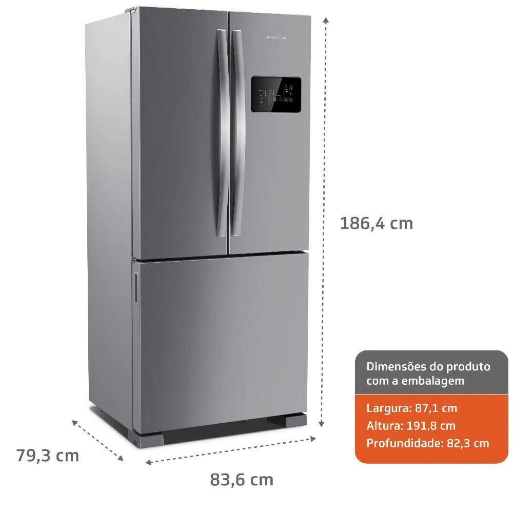 Geladeira Brastemp Bro85ak Frost Free French Door A+++ 554 Litros Inox 110v Bro85akana - 6