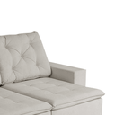 Ver imagem 4 de Sofá Cannes 3 Lugares (L: 250cm) Retrátil e Reclinável C/ Molas Linho Off White Rincao Estofados