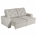 Ver imagem 1 de Sofá Cannes 3 Lugares (L: 250cm) Retrátil e Reclinável C/ Molas Linho Off White Rincao Estofados
