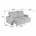 Ver mais imagens de Sofá Cannes 3 Lugares (L: 250cm) Retrátil e Reclinável C/ Molas Linho Off White Rincao Estofados