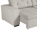 Ver imagem 5 de Sofá Cannes 3 Lugares (L: 250cm) Retrátil e Reclinável C/ Molas Linho Off White Rincao Estofados