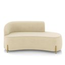 Ver imagem 5 de Sofá 3 Lugares Orgânico 180cm Pé Dourado Morgan Suede Bege D03 - D’Rossi