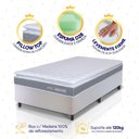 Ver imagem 3 de Conjunto Box Branco Durban Cinza Espuma D28 Solteiro 96x203x57 - King House