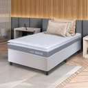 Ver imagem 1 de Conjunto Box Branco Durban Cinza Espuma D28 Solteiro 96x203x57 - King House