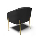 Ver imagem 4 de Cadeira Sala de Jantar Pé de Ferro Dourado Kit 2 Stella Sintético D03 - D'Rossi Cor Preto