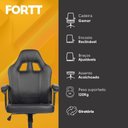 Ver imagem 4 de Cadeira gamer fortt Harbin Preta - Cgf022-p