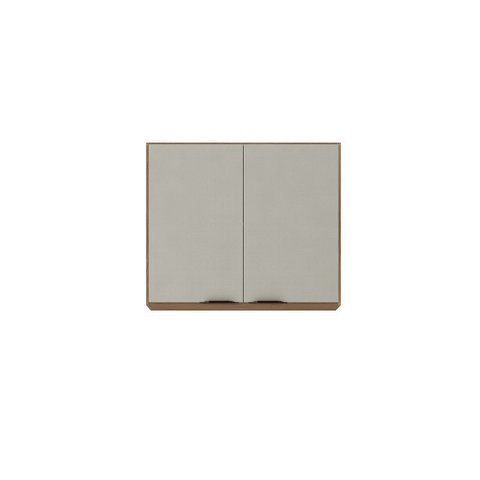 Armário Aéreo 2 Portas 80cm Firenze com Prateleira - Amêndola Touch/ Nude Prime Tx Demóbile