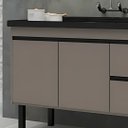 Ver imagem 2 de Gabinete de Cozinha Balcão 2 Portas 2 Gavetas 111cm 100% MDF:Cinza