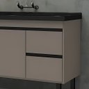 Ver imagem 4 de Gabinete de Cozinha Balcão 2 Portas 2 Gavetas 111cm 100% MDF:Cinza