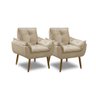 Kit 2 Poltronas Decorativas Opala Recepção Luxo Confortável - 9
