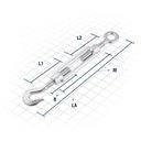 Ver imagem 2 de Esticador Gancho/olhal para Cabo de Aço 7/8 Plus - Vonder