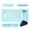 Ver imagem 2 de Mouse Pad Grande Mousepad 60x30 Azul Base Antiderrapante Superficie Lisa Bordas Reforcadas PVC Yeet