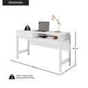 Ver imagem 3 de Escrivaninha/Mesa Escritório com 1 Gaveta e Nicho 135cm Multimóveis Crjcm-ESC001 Branco
