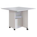 Ver imagem 5 de Mesa Dobrável B50 Quadrada MDP 90x90cm Branco com Prateleira Interna Nova Mobile