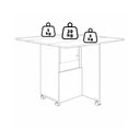 Ver imagem 4 de Mesa Dobrável B50 Quadrada MDP 90x90cm Branco com Prateleira Interna Nova Mobile
