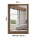 Ver mais imagens de Guarda-roupa Solteiro 2 Portas de Correr com Espelhos 2 Gavetas Rustic Vivare Madesa Rustic