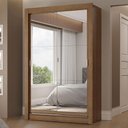 Ver imagem 1 de Guarda-roupa Solteiro 2 Portas de Correr com Espelhos 2 Gavetas Rustic Vivare Madesa Rustic
