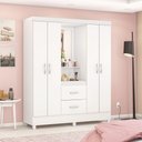 Ver imagem 7 de Conjunto Quarto Guarda Roupa e Comoda Ravenna Branco