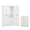 Ver imagem 1 de Conjunto Quarto Guarda Roupa e Comoda Ravenna Branco