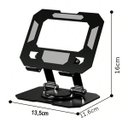 Ver mais imagens de Suporte Mesa Notebook Tablet Celular 360 Graus Dobravel Aço Carbono Resistente Netbook Laptop Antide