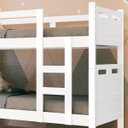 Ver imagem 2 de Beliche com Cama Auxiliar Jaspe Treliche Mdf Cor:branco