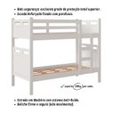 Ver imagem 3 de Beliche com Cama Auxiliar Jaspe Treliche Mdf Cor:branco